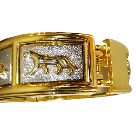 Gramercy Quartz Gold & Silver Hinged Bracelet Watch - Picture 14 of 16